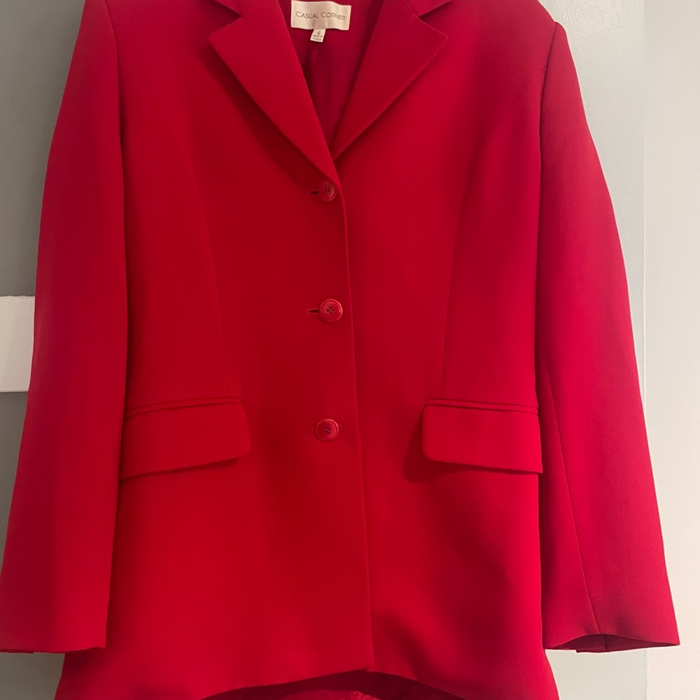 Casual Corner Bright Red Women's Blazer